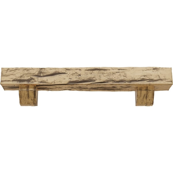 Kit W/ Ashford Corbels, NaturaL Pine, 4H X 8D X 36W Riverwood Faux Wood Fireplace ManteL